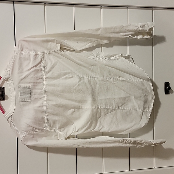 White 3/4 button down shirt - Picture 2 of 2